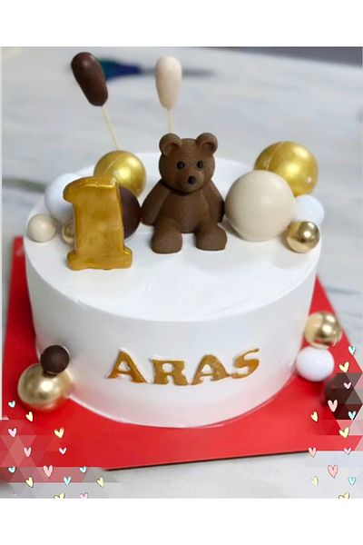 Alwin3d 9 cm Cake Top Teddy Bear Figure