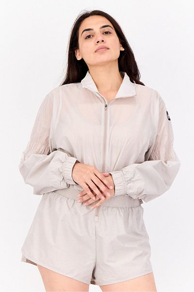 adidas Women Sportswear Fit Long Sleeve Running Playsuits, Grey