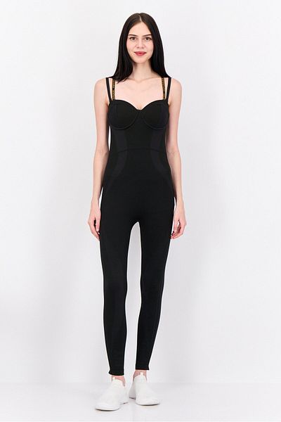 adidas Women Sportswear Fit Sleeveless Outdoor Jumpsuit, Black