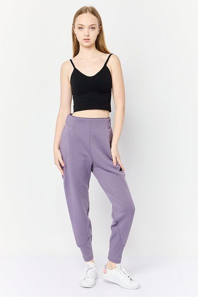 adidas Women Sportswear Fit Brand Logo Outdoor Sweatpants, Purple