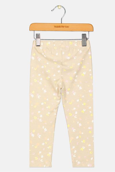GAP Toddlers Girl Allover Print Pull On Leggings, Khaki