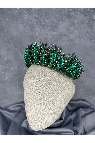 Hayalperest boncuk Elisa Design Beaded Bridal Henna Crown Hair Accessory