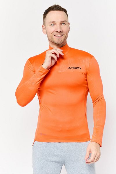 adidas Men Sportswear Fit Long Sleeves Training Jersey, Orange