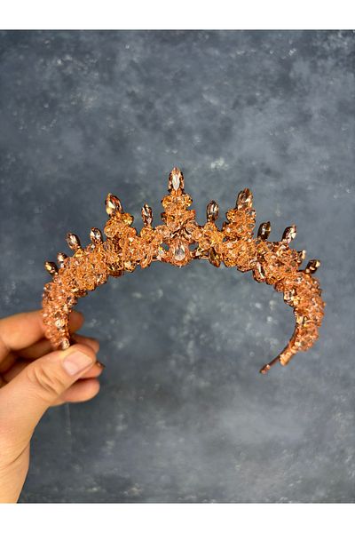 Hayalperest boncuk Likya Bead Embroidered Bridal Henna Crown