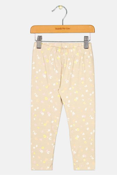GAP Toddlers Girl Allover Print Pull On Leggings, Khaki