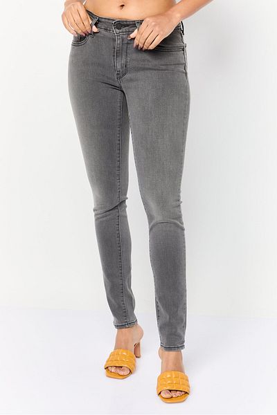 Levi's Women Skinny Fit Mid Rise Straight Leg Stretchable Jeans, Dark Grey