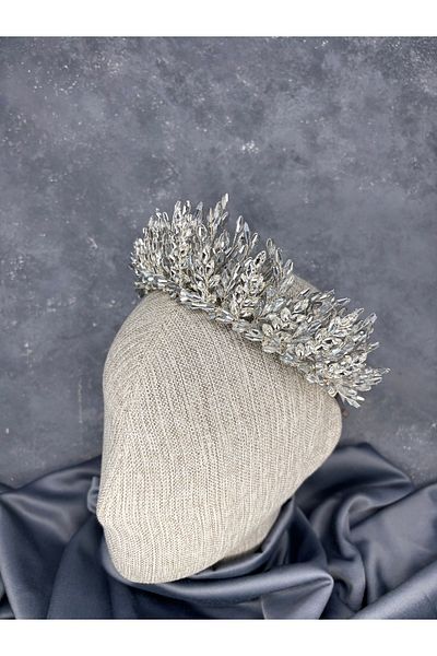 Hayalperest boncuk Elisa Design Beaded Bridal Henna Crown Hair Accessory