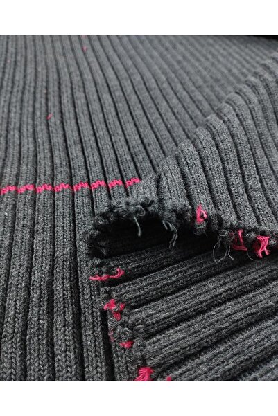 Kumaş Parça Camisole gri închis tricotat 9 BUC. ESTE PRETUL. (L 47 cm x L 24 cm)