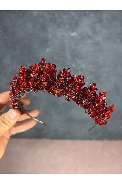 Hayalperest boncuk Umay Bead Embroidered Bridal Henna Crown