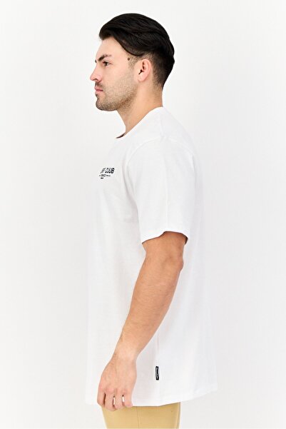 Threadbare Men Crew Neck Short Sleeve Graphic Print T-Shirt, White