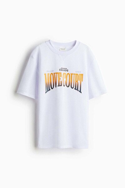 H&M Printed mesh sports top in DryMove™