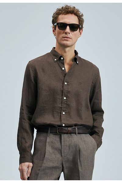 Lufian Ανδρικό πουκάμισο Comfort Fit 111010630   ΚΑΦΕ