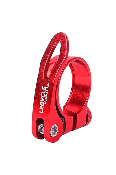 LeBycle Red 34.9mm Mtb Road Bicycle Quick Release Seatpost Clamp Bike 28.6mm 31.8mm 34.9mm Seat Post