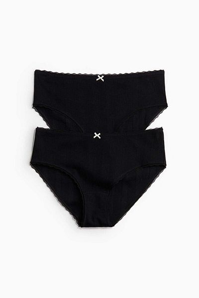 H&M 2-pack Pointelle Hipster Briefs