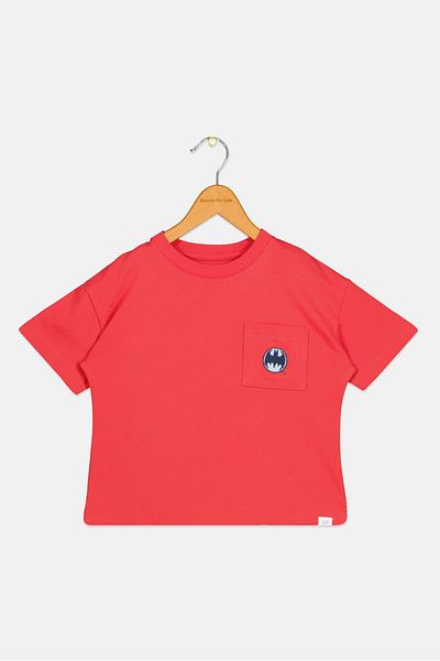 GAP X Dc Toddlers Boy Crew Neck Short Sleeve Graphic Print T-shirt, Red