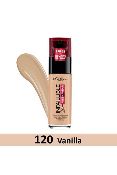 BRONZENET L'Oréal Paris Infallible 24H Foundation, 120 Vanilla