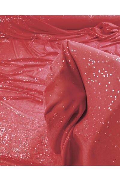 Kumaş Parça Ламе з червоним кольором FileEn: 150 см