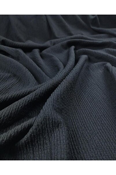 Kumaş Parça Чорний джерсі з ворсом (Ширина 160 см x Довжина 265 см)