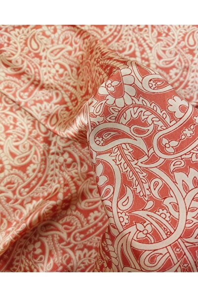 Kumaş Parça Крем Нар Цвіт Кольори Флош Вуаль (Ширина 150 см x Довжина 220 см)