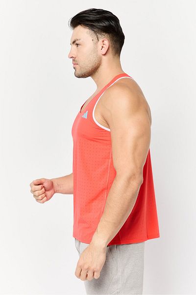adidas Men Sportswear Fit Sleeveless Training Tank Top, Red