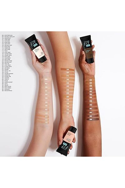 LEADING LINES Maybelline New York Fit Me Matte & Poreless Foundation - 102 Light Ivory - 30 ml