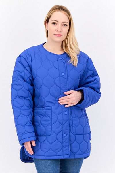 Threadbare Women Petite Quilted Puffer Jacket, Royal Blue