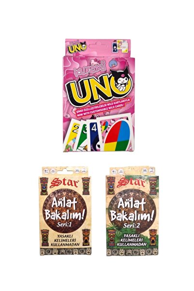 Oyunsal بطاقات ألعاب Kuromi Uno وLet's Tell Series 1 وSeries 2 - مجموعة من 3