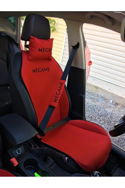 STİLİX GARAGE RENAULT MEGANE Pernă dublă pentru scaun auto cu broderie în faț...