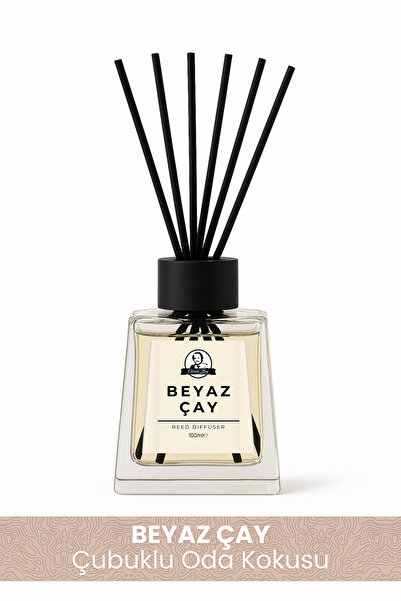 Özcan Bey Beyaz Çay Kokulu Bambu Çubuklu Oda Kokusu White Tea 100ml - Dekorat...