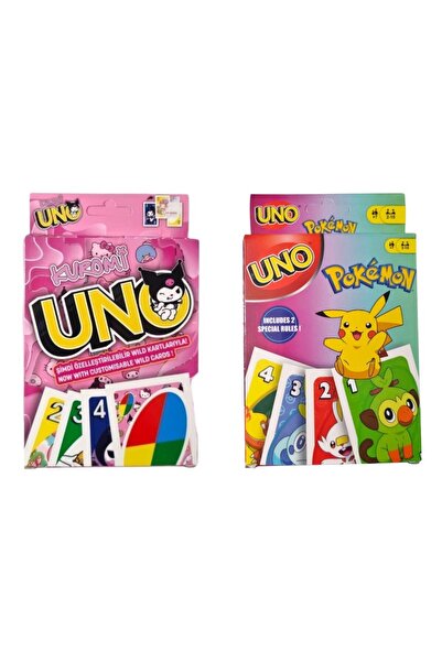 Oyunsal Kuromi Uno ve Pokemon Uno Oyun Kartları