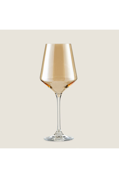 Chakra Handcraft Mood Beyaz Şarap Kadehi Amber
