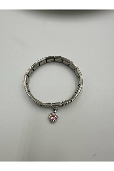 Lav Aksesuar قلب سوليتير سوار الصلب الإيطالي