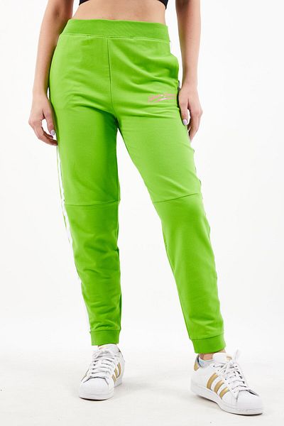 Plein Sport Women Sportswear Fit Brand Logo Training Pants, Lime Green