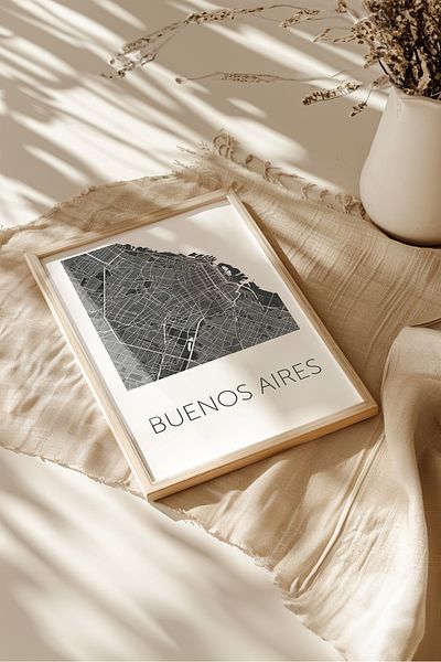 Home Cities Gaze Map, Living Room Decor, Hall Decor, Black and White Frameless Poster