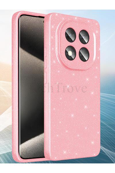 Hatreds Xiaomi Redmi Note 14 Pro 5G Kılıf Kamera Korumalı Parlak Simli Lüks K...