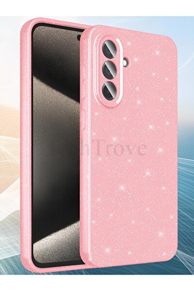 Hatreds Samsung Galaxy A56 Kılıf Kamera Korumalı Parlak Simli Lüks Kapak - Pembe