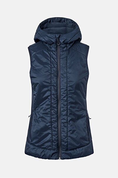 Tchibo Women Plain Quilted Waist Jacket, Navy