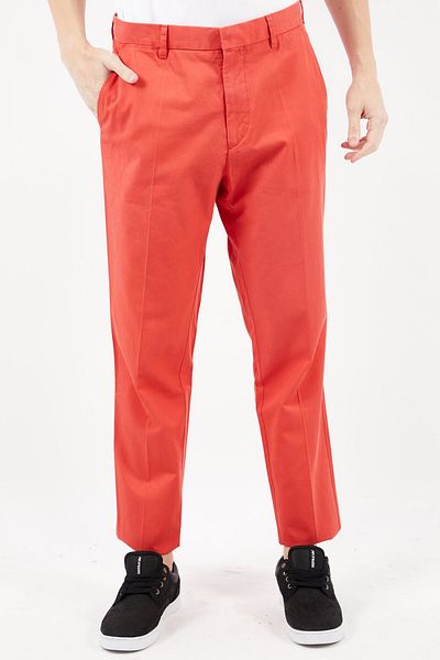 Lacoste Men Custom Slim Fit Solid Chino, Dark Coral