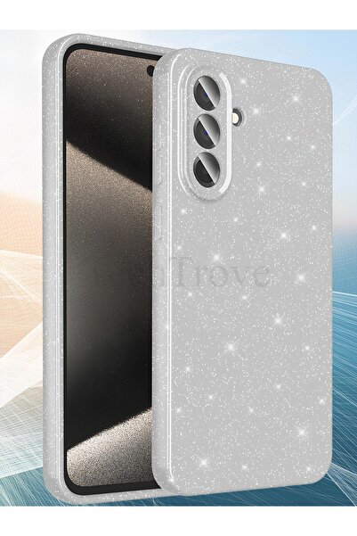 Hatreds Samsung Galaxy A36 Kılıf Kamera Korumalı Parlak Simli Lüks Kapak - Gümüş