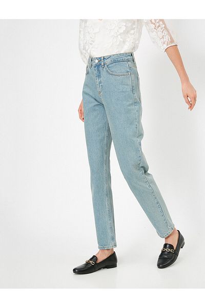 Koton Γυναικείο Παντελόνι Blue Mom Jean 0YAK47552OD