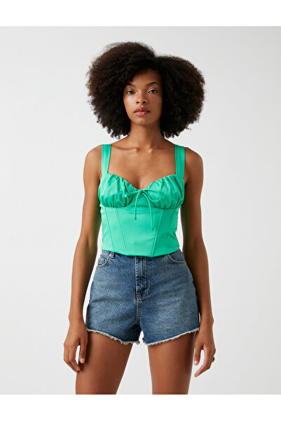 Koton Gorsetowy gorset z grubym paskiem i szczegółowym wiązaniem