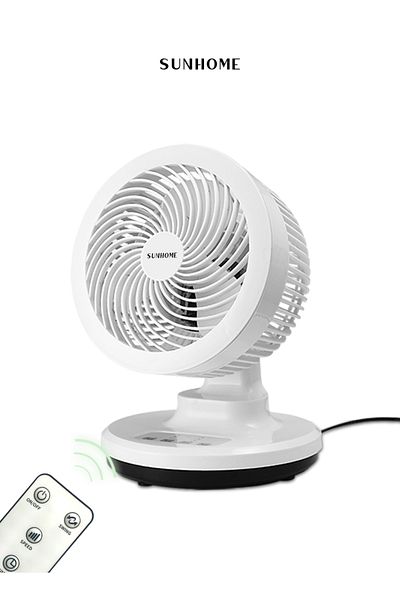 Sunhome Air Circulation Fan With Remote Control Copper Motor White