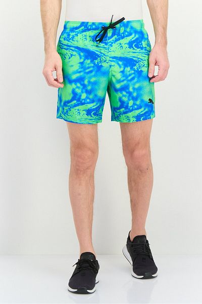 Puma Men Sportswear Fit Brand Logo Board Shorts, Blue/Green