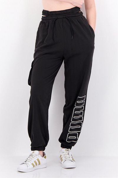 Puma Women Sportswear Fit Training Sweatpants, Washed Black/white