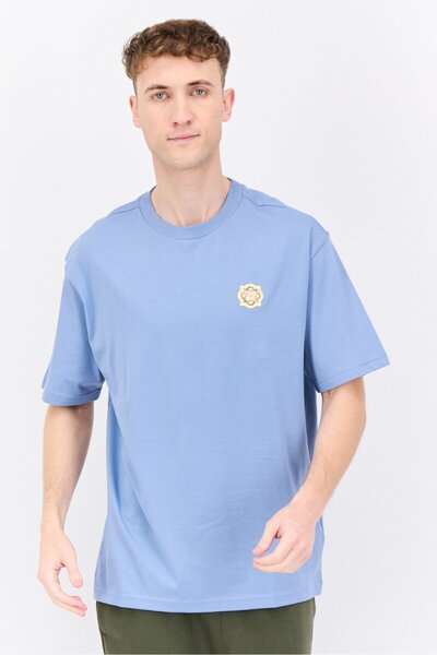 Puma Men Relaxed Fit Short Sleeve Outdoor T-Shirts, Steel Blue