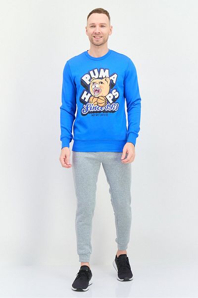 Puma Men Sportswear Fit Long Sleeve Outdoor Sweatshirt, Blue