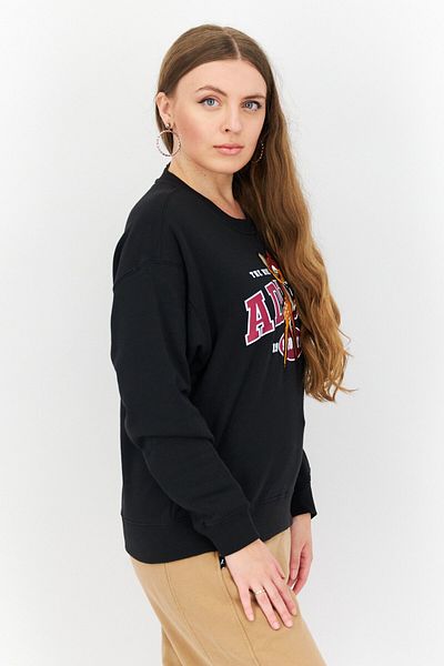 adidas Women Sportswear Fit Outdoor Sweatshirt, Black Combo
