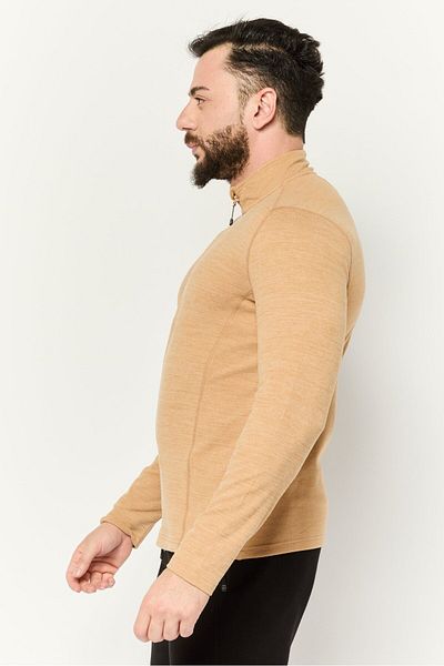 motion Men Sportswear Fit Long Sleeve Outdoor Sweatshirts, Tan