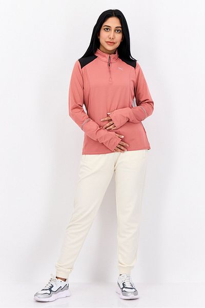 Puma Women Sportswear Fit Long Sleeves Outdoor Sweatshirt, Dusty Pink