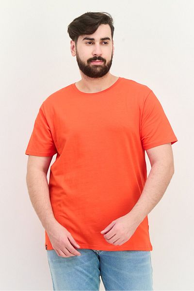 Kangol Men Crew Neck Short Sleeves Plain T-shirt, Red